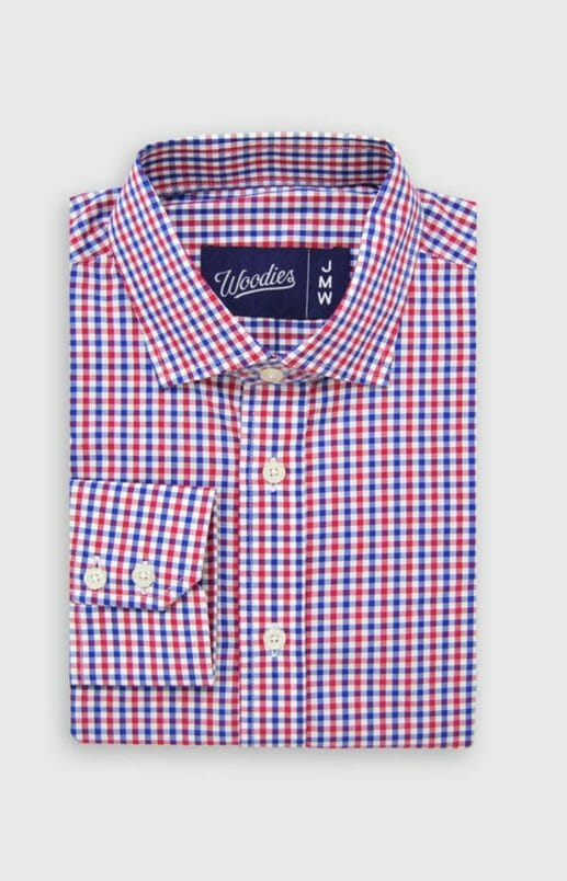 Comfortable Men's White & Blue Gingham - Woodies Clothing