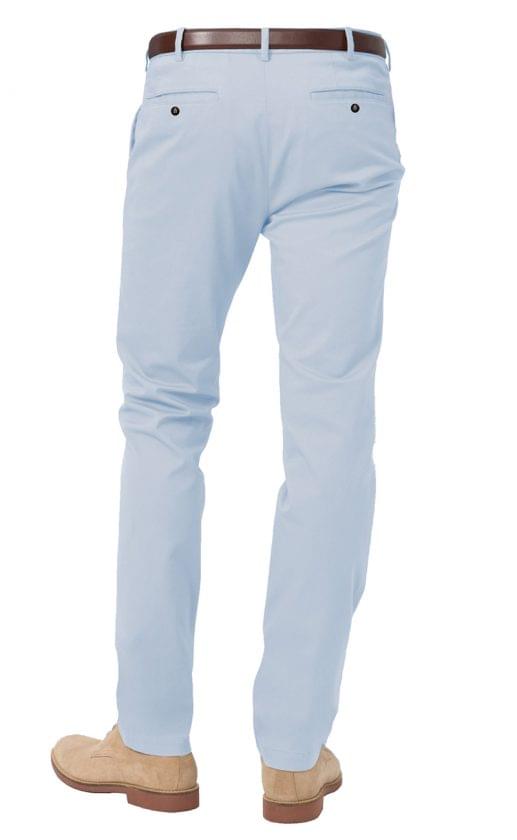 sky blue chinos matching shirt