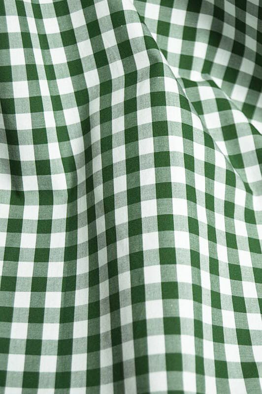 Comfortable Men's Button-Up in Dark Green Gingham - Woodies Clothing