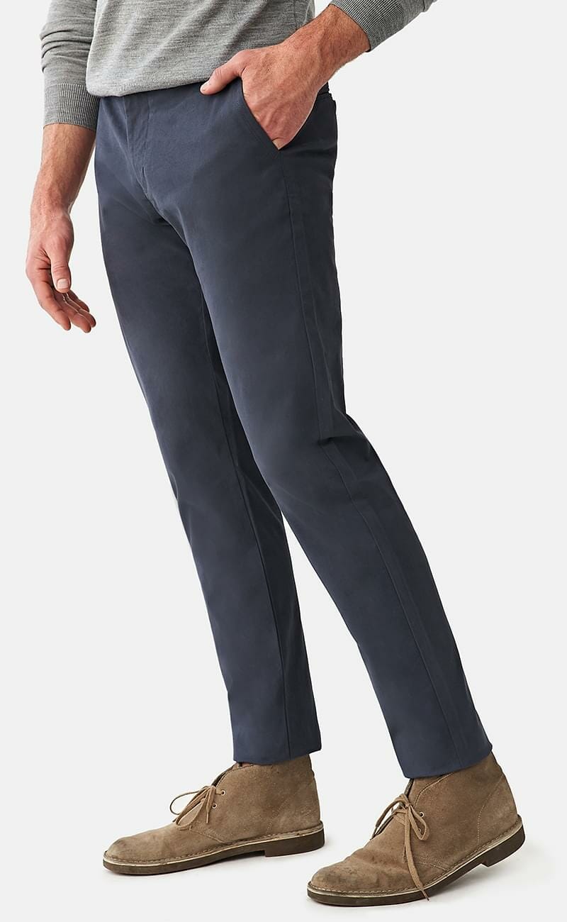 Navy Stretch Washed Chinos