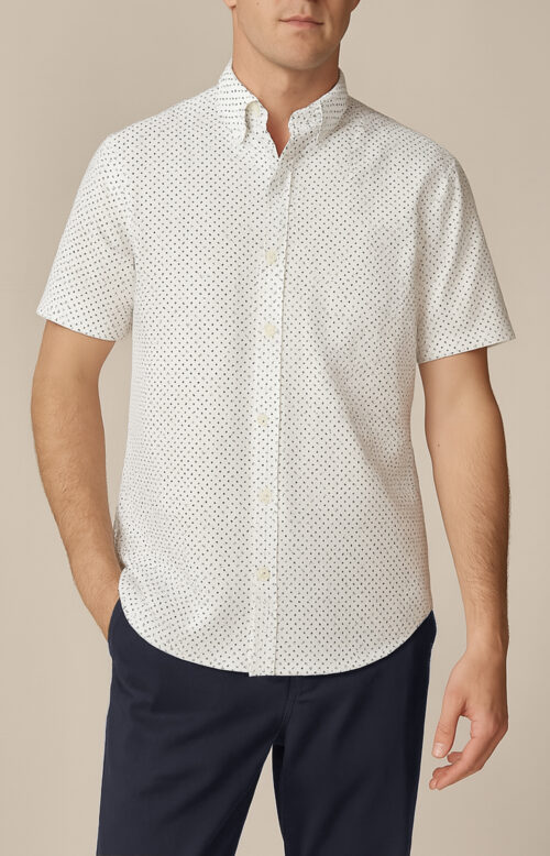 White Polka Dot Shirt on Figure