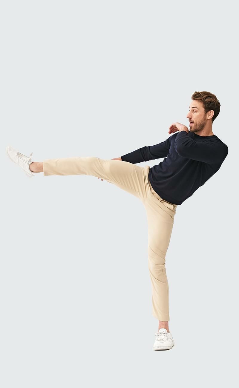 Premium Performance Khaki Stretch Chinos
