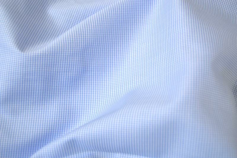 Mini Light Blue Houndstooth Non-Iron Shirt
