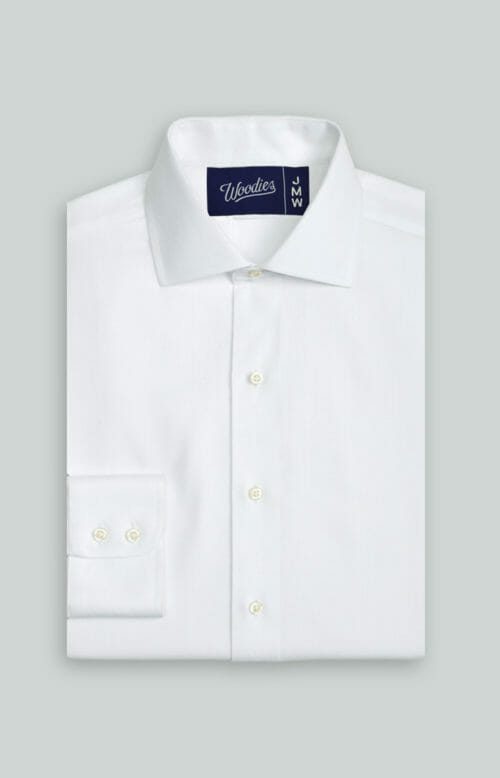 White Medium Herringbone Shirt