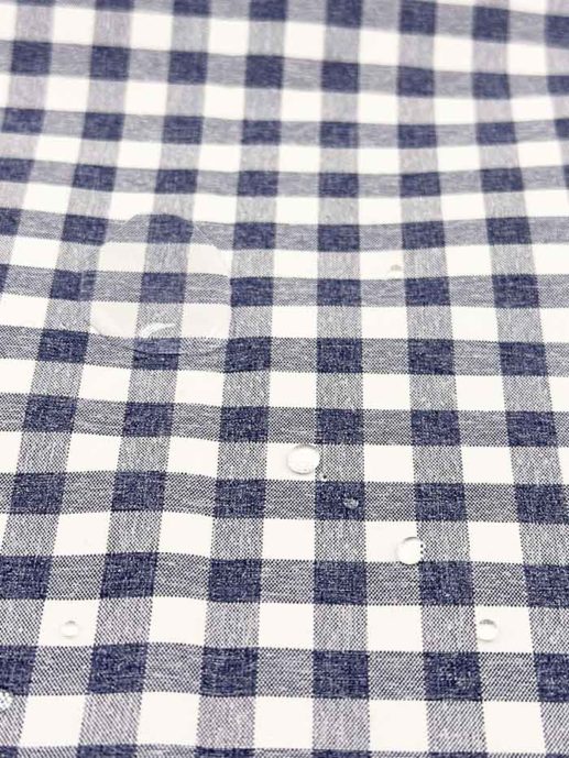 Navy Gingham Stain Resistant Performance Shirt