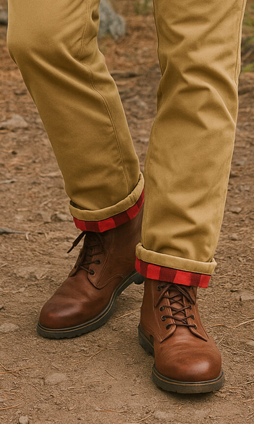 Khaki Flannel Lined Stretch Chino