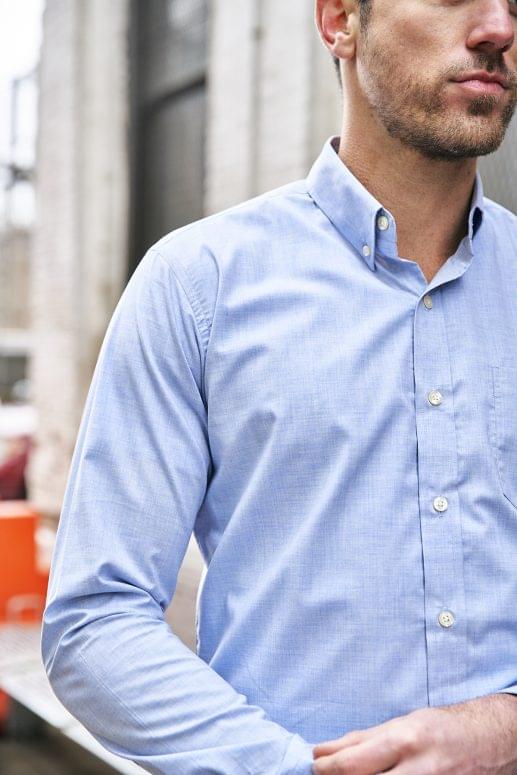 Heathered light blue chambray shirt casual novelty shirt | Tailor made ...