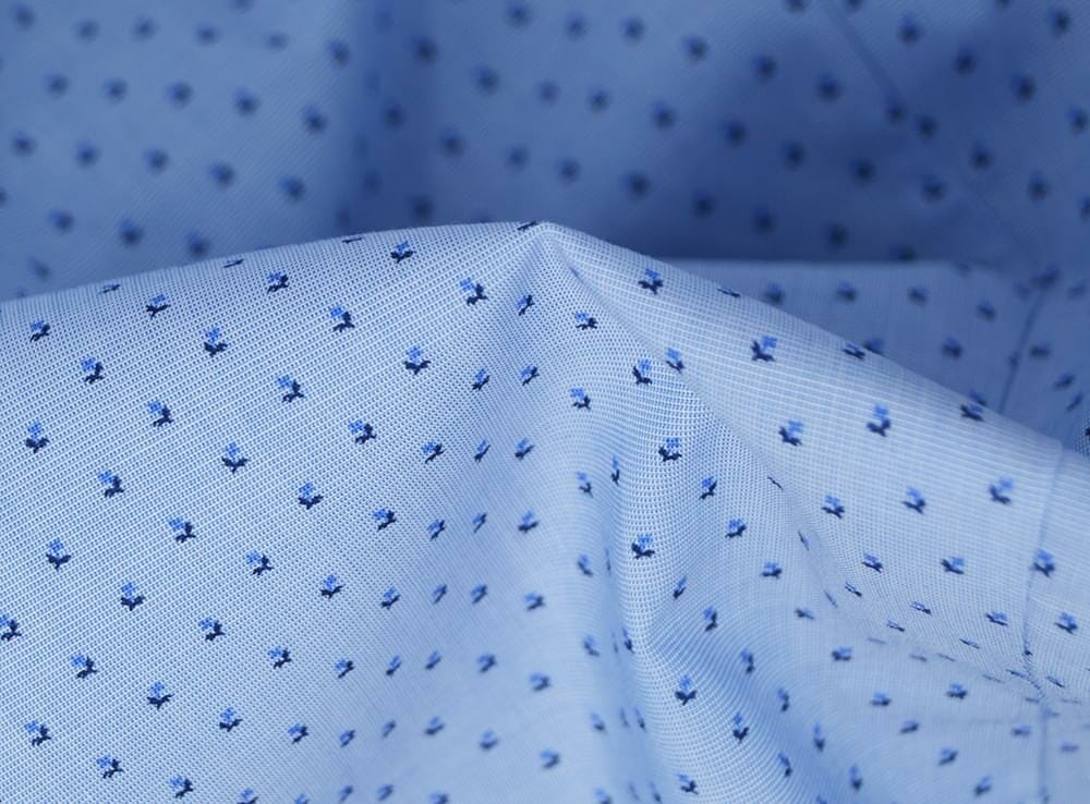 Light Blue Micro Floral Print Shirt