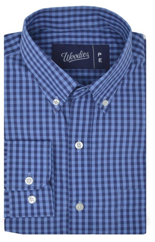 gingham blue shirt