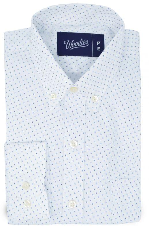 Light blue micro floral dot print shirt casual novelty shirt | Tailor ...