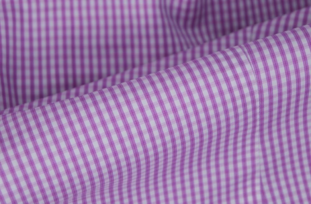 Pink Gingham Check Easy Care Shirt