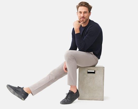 Light Grey Performance Stretch Chinos