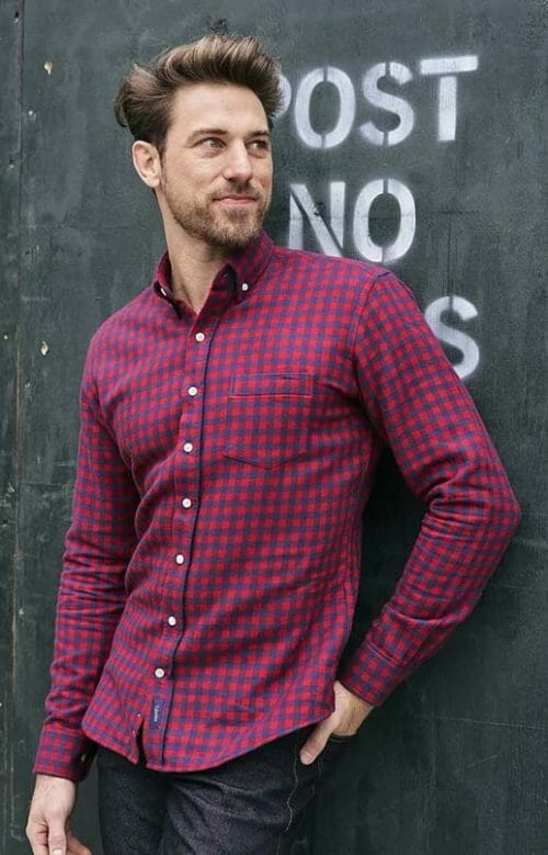 Heavyweight Gingham Double Sided Flannel on figure