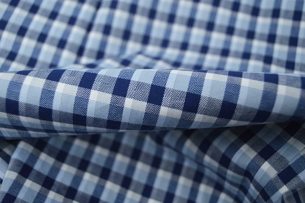 Multi Blue Herringbone Flannel Shirt