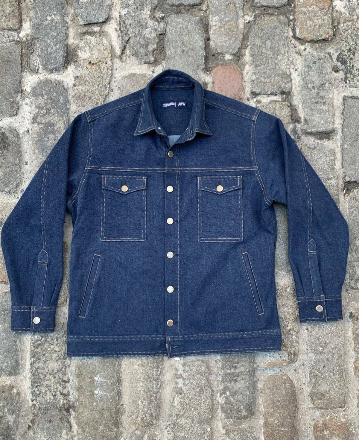 Vintage Blue Work Jacket Laydown