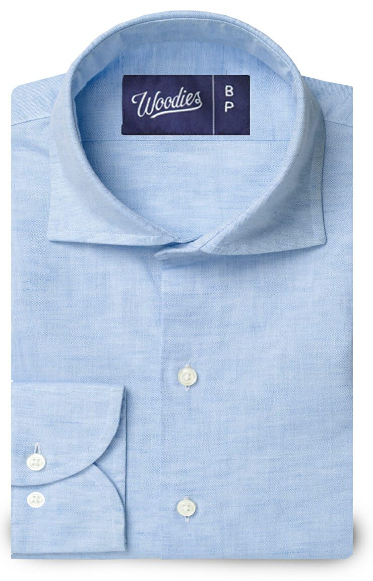 Light Blue Linen Shirt Fabric