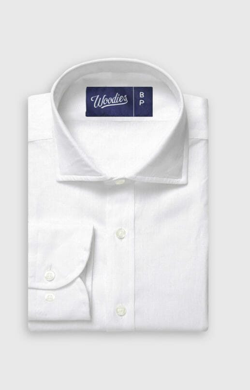 Solid White Linen Shirt