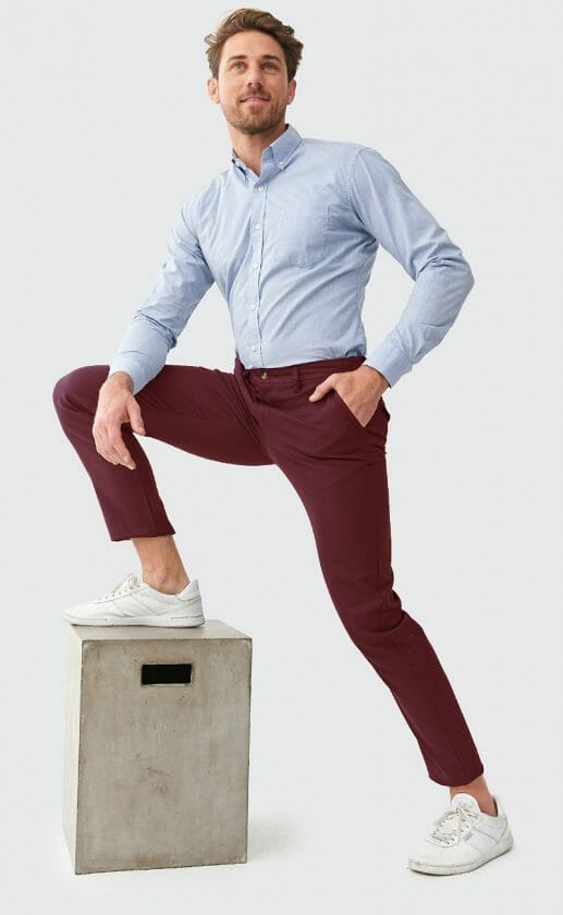 Premium Performance Burgundy Stretch Pants