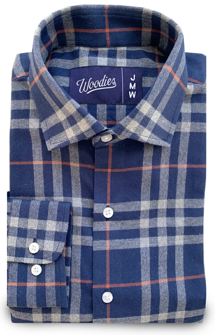 Navy & Grey Large Plaid Flannel
