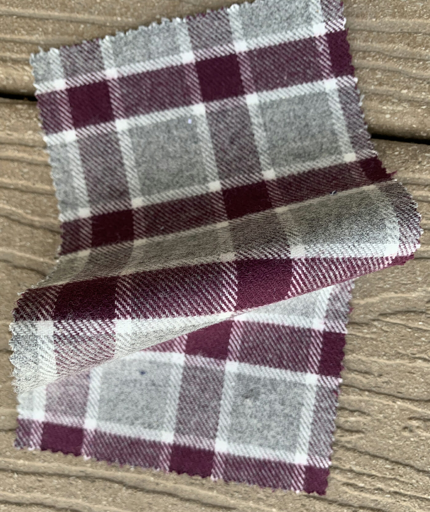Maroon Bordered Check Flannel