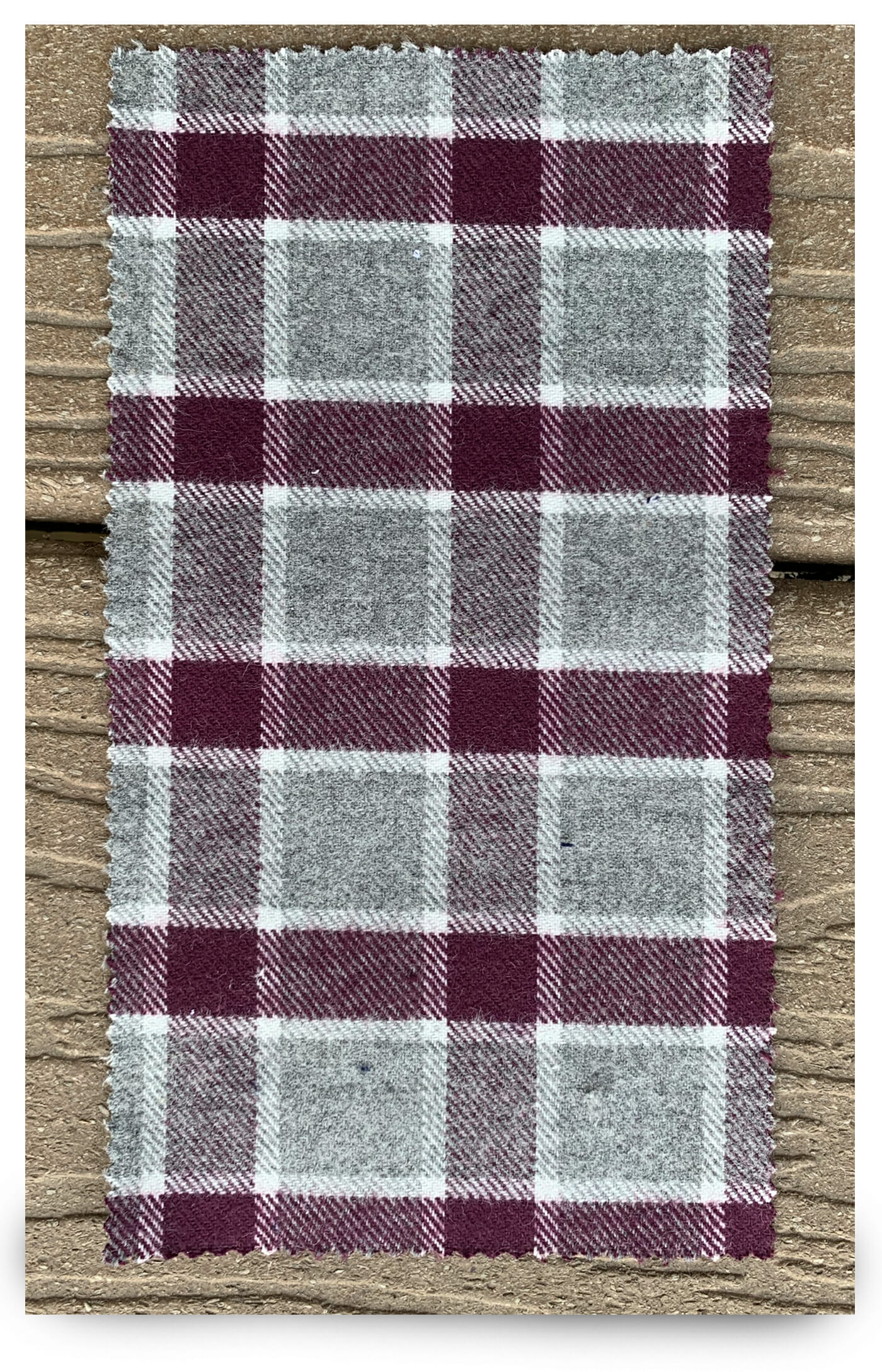 Maroon Bordered Check Flannel
