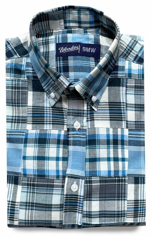 Blue Madras Patchwork Shirt
