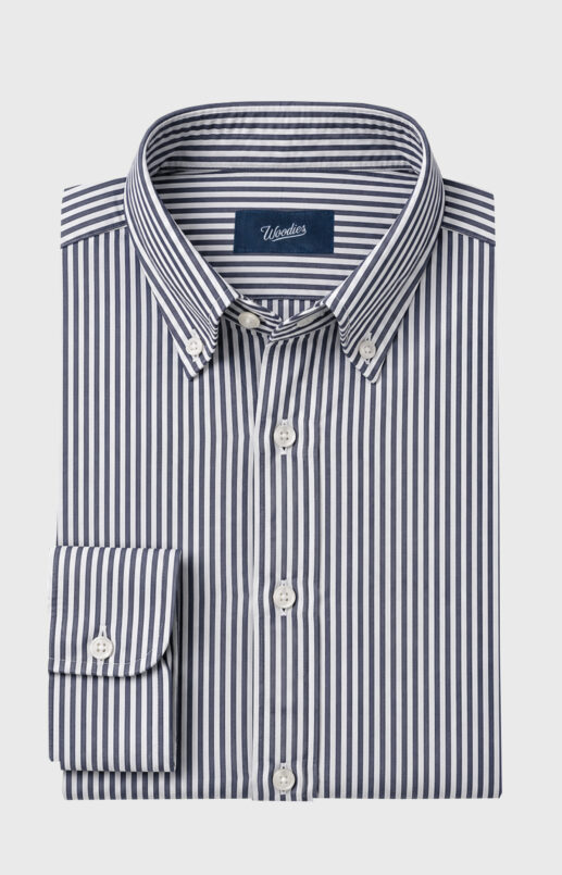 Light Blue Striped Seersucker Shirt