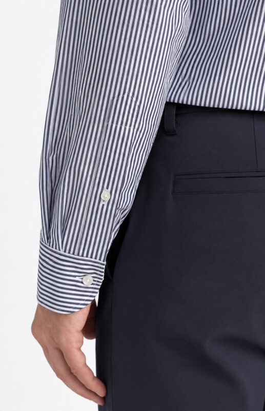 Light Blue Striped Seersucker Shirt