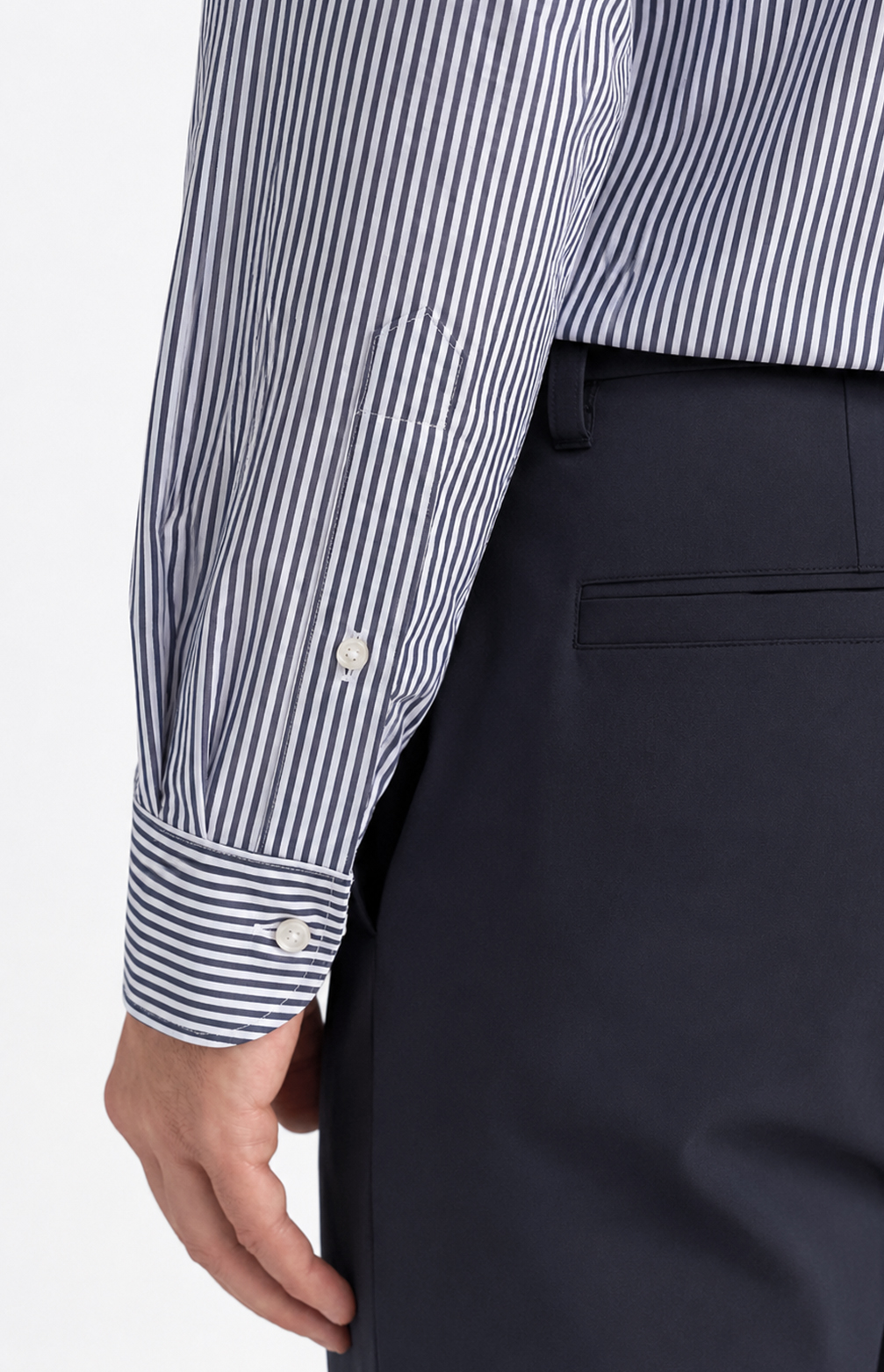 Light Blue Striped Seersucker Shirt