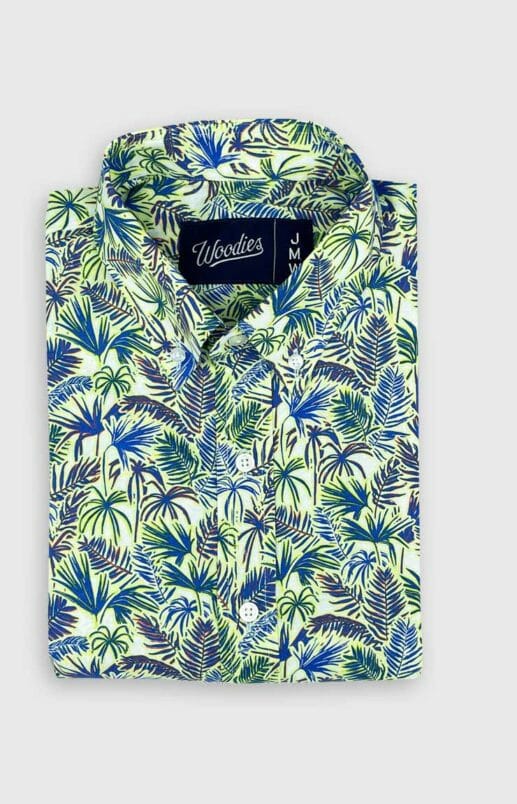 Vibrant Palm Leaf Print Shirt