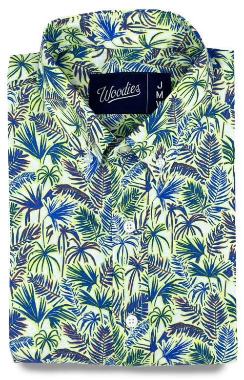 Vibrant Palm Leaf Print Shirt