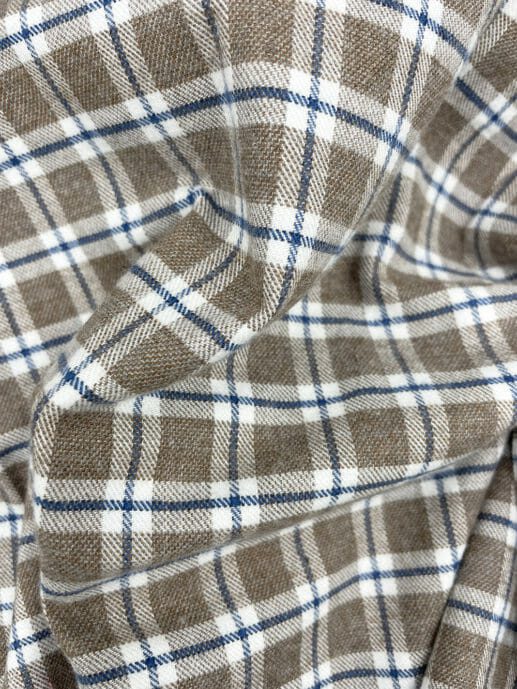 Taupe Traditional Plaid Flannel