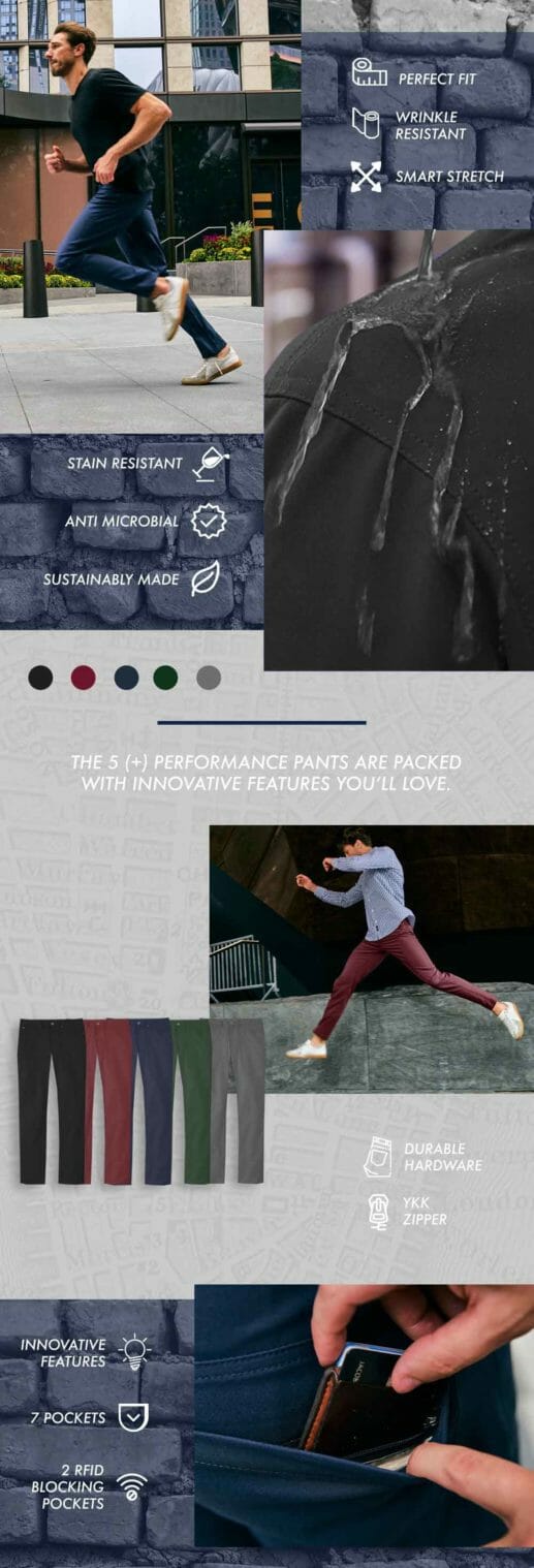 The 5 Pocket Performance Pants Navy