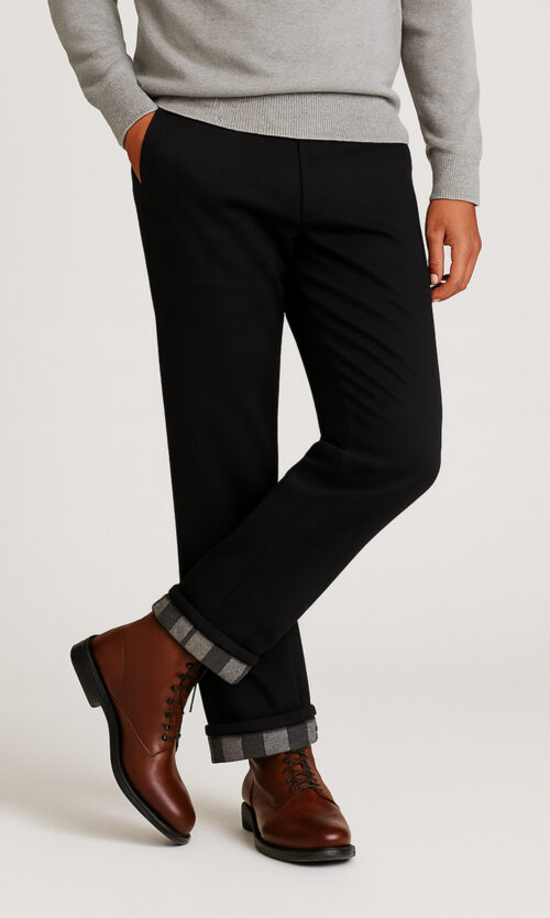 The Black Flannel Lined Performance Chinos