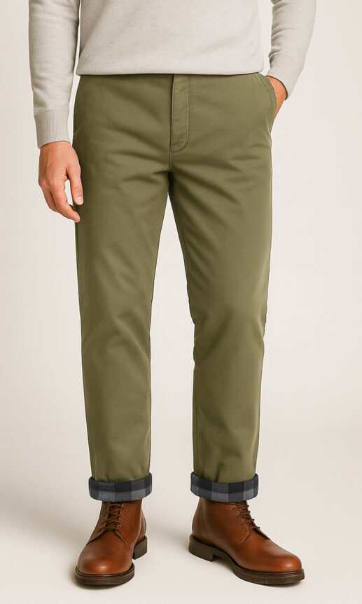 The Olive Flannel Lined Performance Chinos