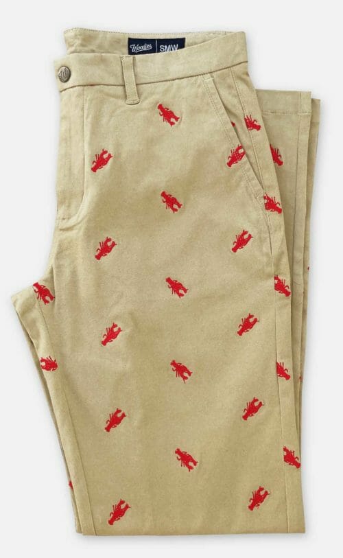 Classic Khaki Stretch Lobster Critter Pants