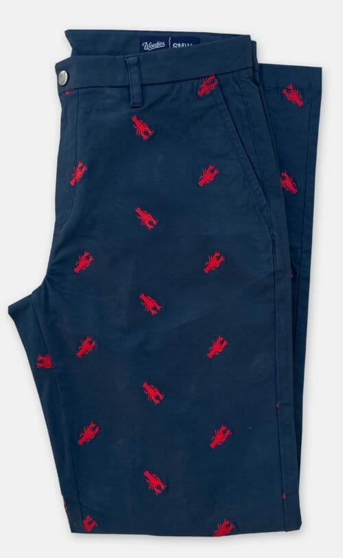 Classic Navy Stretch Lobster Critter Pants