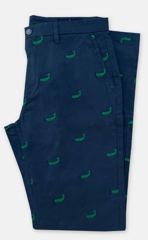 Classic Navy Stretch Whale Critter Pants