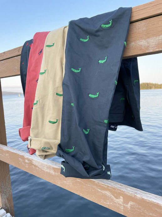 Classic Navy Stretch Whale Critter Pants