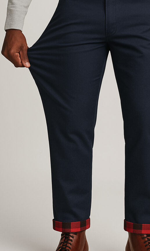 The Navy Flannel Lined Performance Chinos