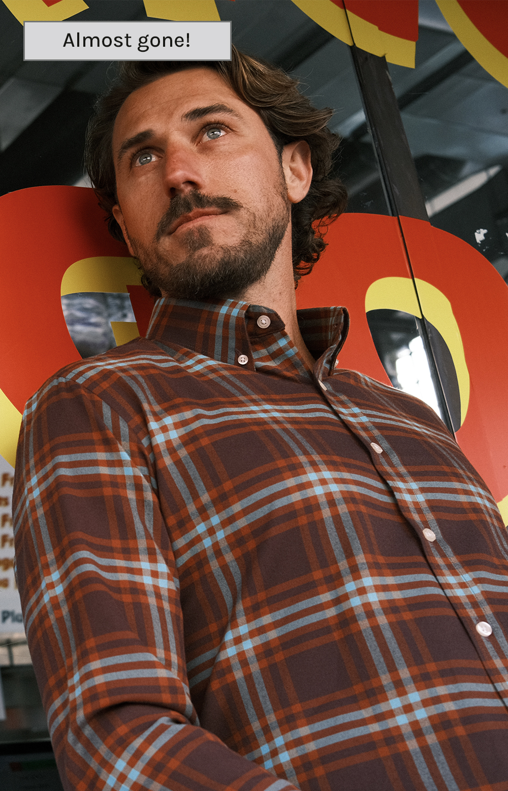 Brown & Teal Plaid Performance Flannel