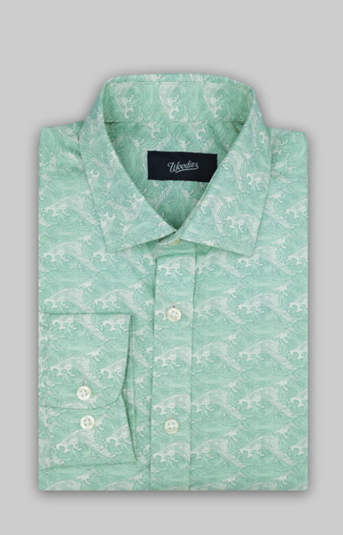 Japanese Green Wave Shirt