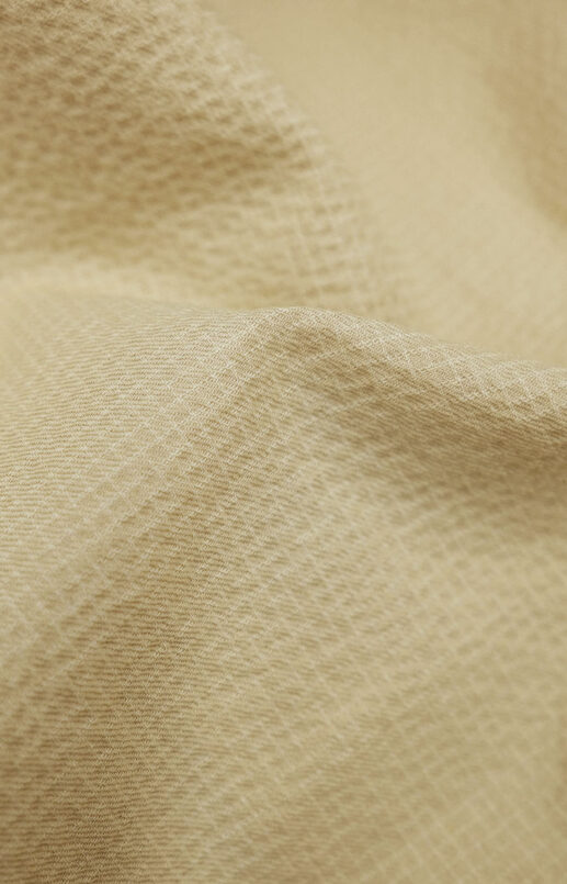 Beige Seersucker Stretch Shirt