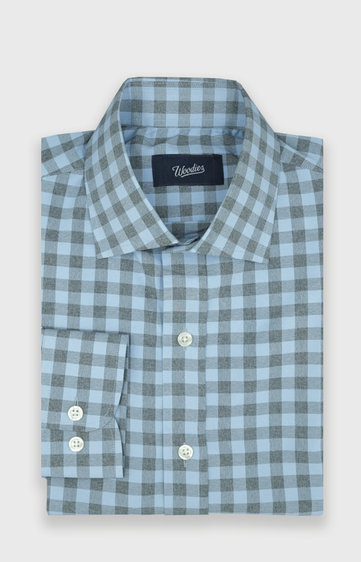 Heathered Medium Gingham Performance Shirt