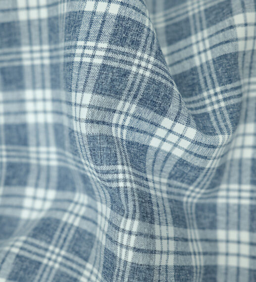 Heathered Navy Plaid Performance Shirt