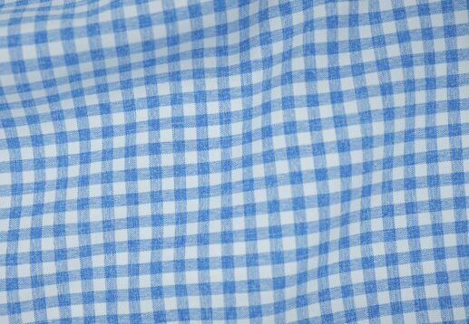 Heathered Blue Small Gingham Performance Shirt