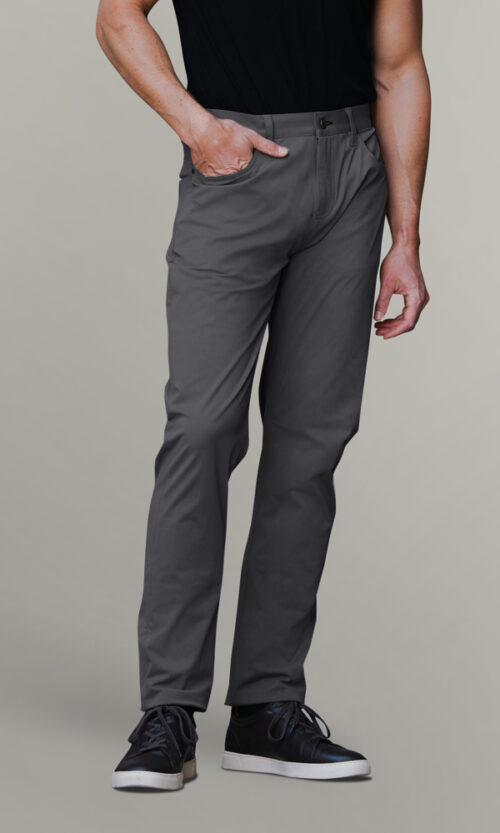 Grey 5 Pocket Performance Pants