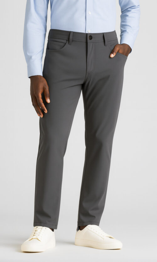 Grey 5 Pocket Performance Pants