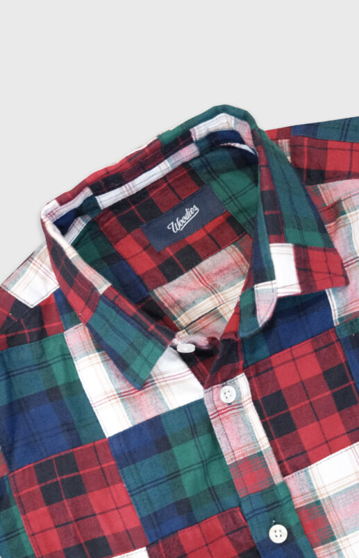 Holiday Patchwork Flannel Shirt