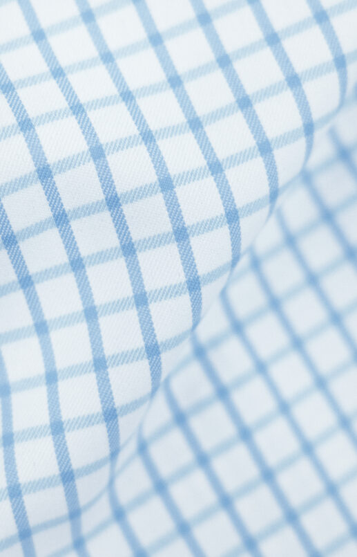 Light Blue Windowpane Performance Shirt